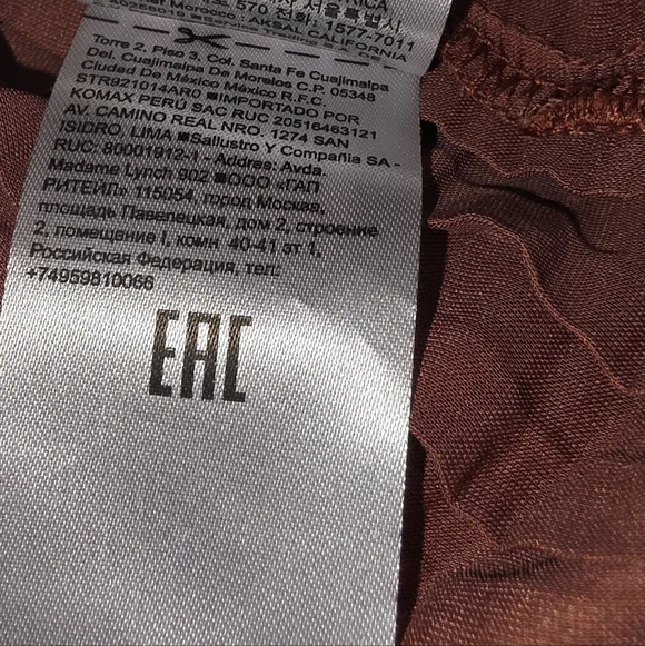 Banana Republic Tall XL Rust Pleated Long Sleeve Work Blouse Flowy‎ Business - Picture 9 of 10